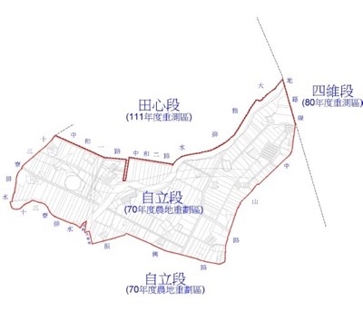 112年度大雅區圖解地籍地區地籍整理(數值法重測)範圍圖