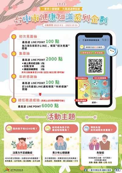 臺中市健康知識系列企劃-活動海報