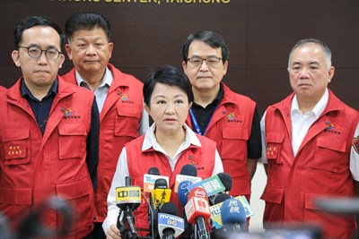 杜蘇芮北抬 台中應變中心提前一級開設 盧市長:確實戒備、機動應變